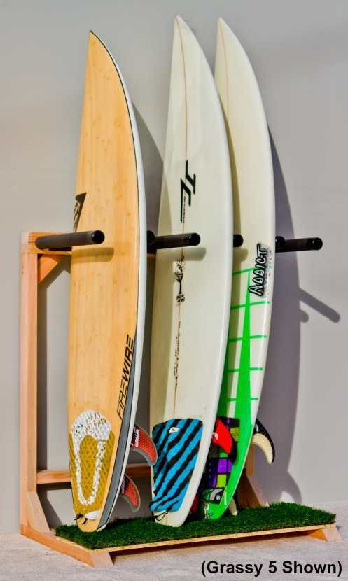 DIY Surfboard Wall Rack
 Vertical board rack surf project inspiration