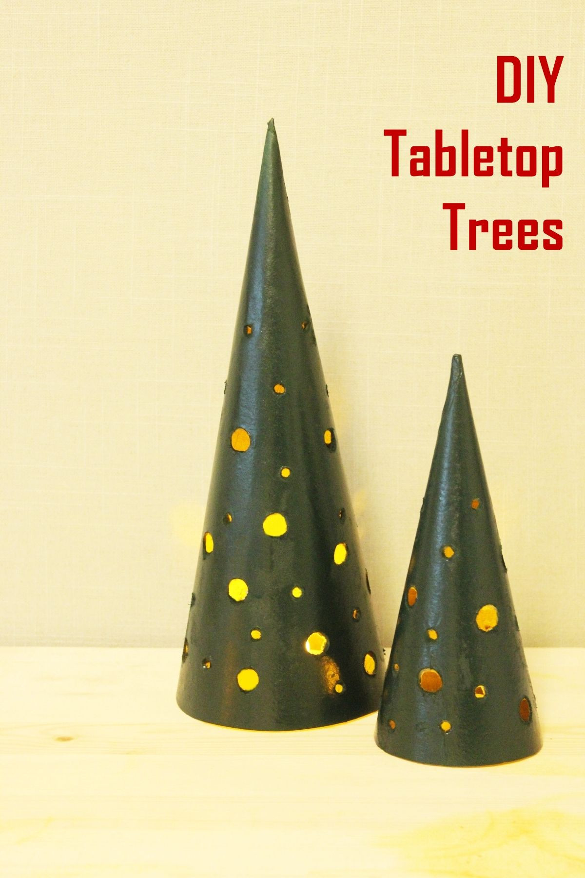 DIY Tabletop Christmas Tree
 DIY Modern Tabletop Christmas Trees