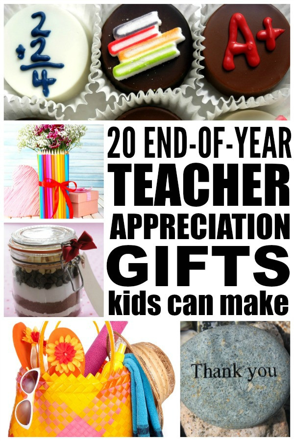 DIY Teacher Gifts End Of Year
 20 DIY teacher appreciation ts kids can make