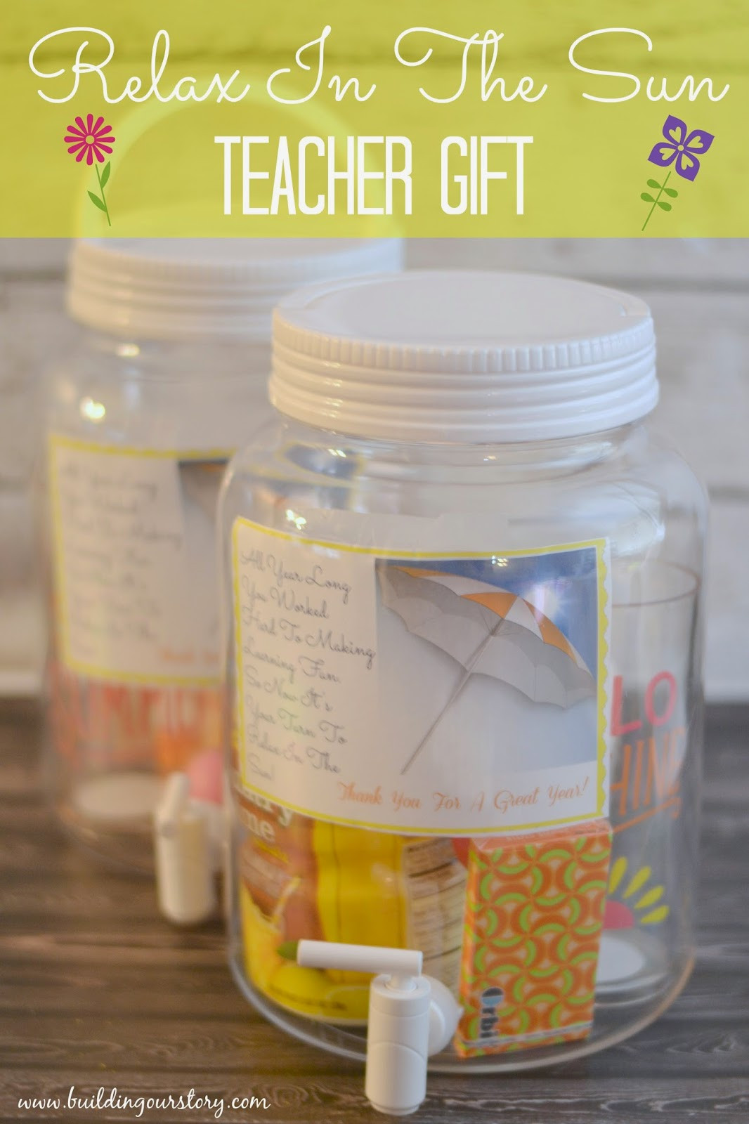 DIY Teacher Gifts End Of Year
 DIY End of Year Teacher Gift Relax In The Sun