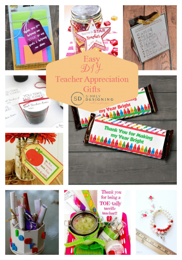 DIY Teacher Gifts
 Easy DIY Teacher Appreciation Gifts