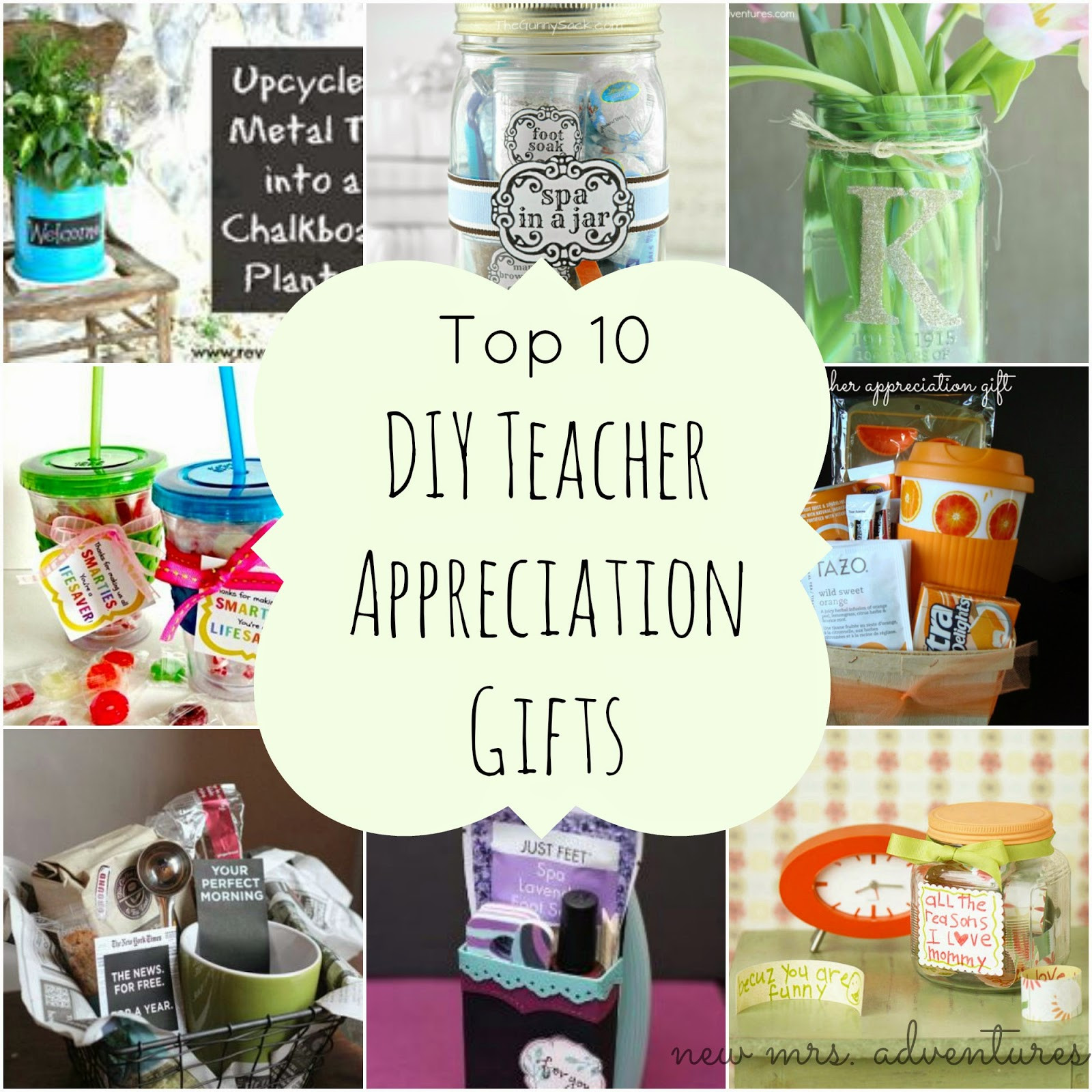 DIY Teacher Gifts
 Barnabas Lane Top 10 DIY Teacher Appreciation Gifts