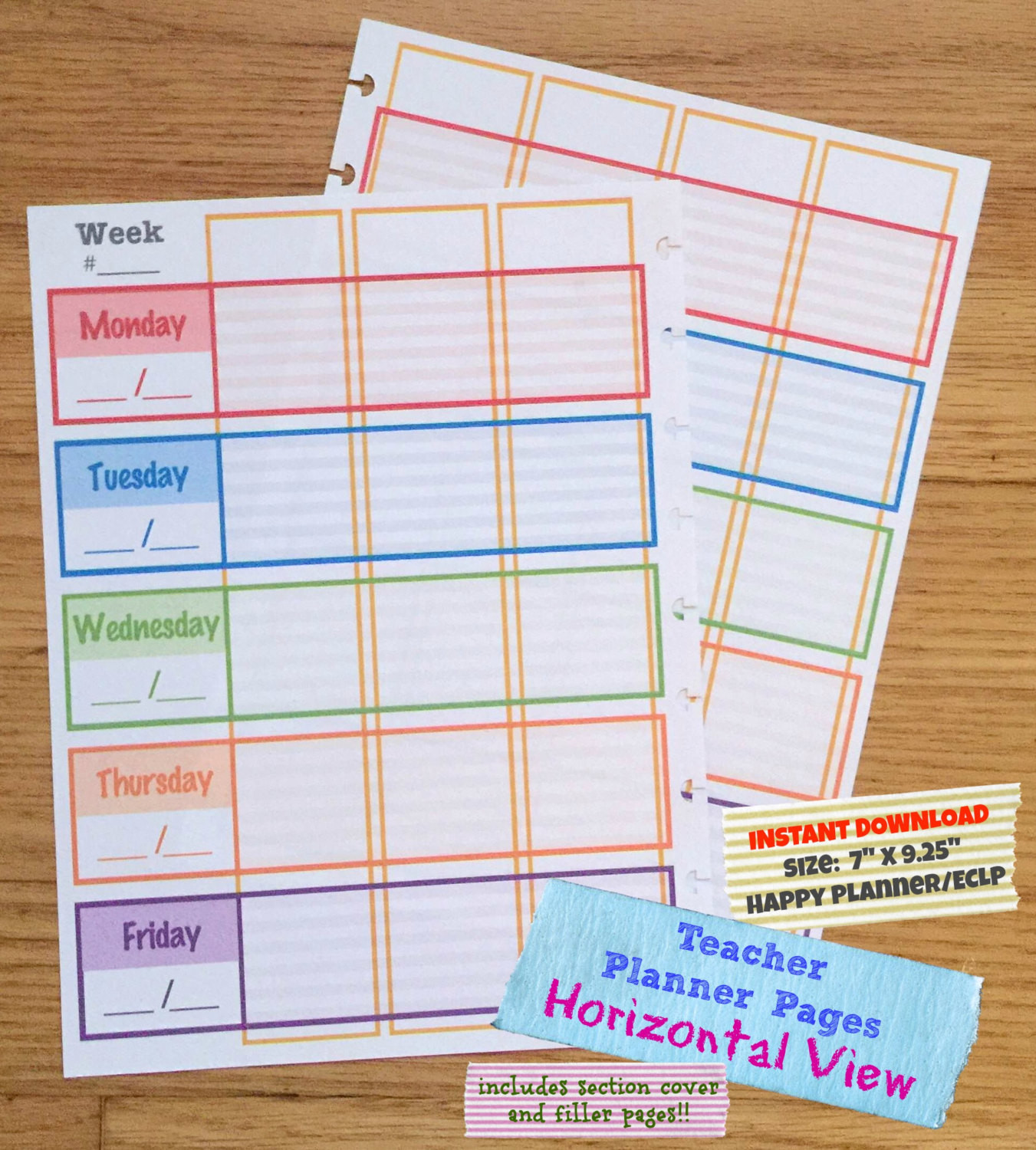 DIY Teacher Planner
 Printable Teacher Homeschooling Planner Pages for MAMBI