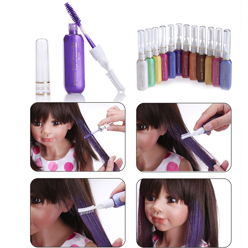 DIY Temporary Hair Dye
 Joyous Temporary Hair Coloring Stick Non toxic Dyeing