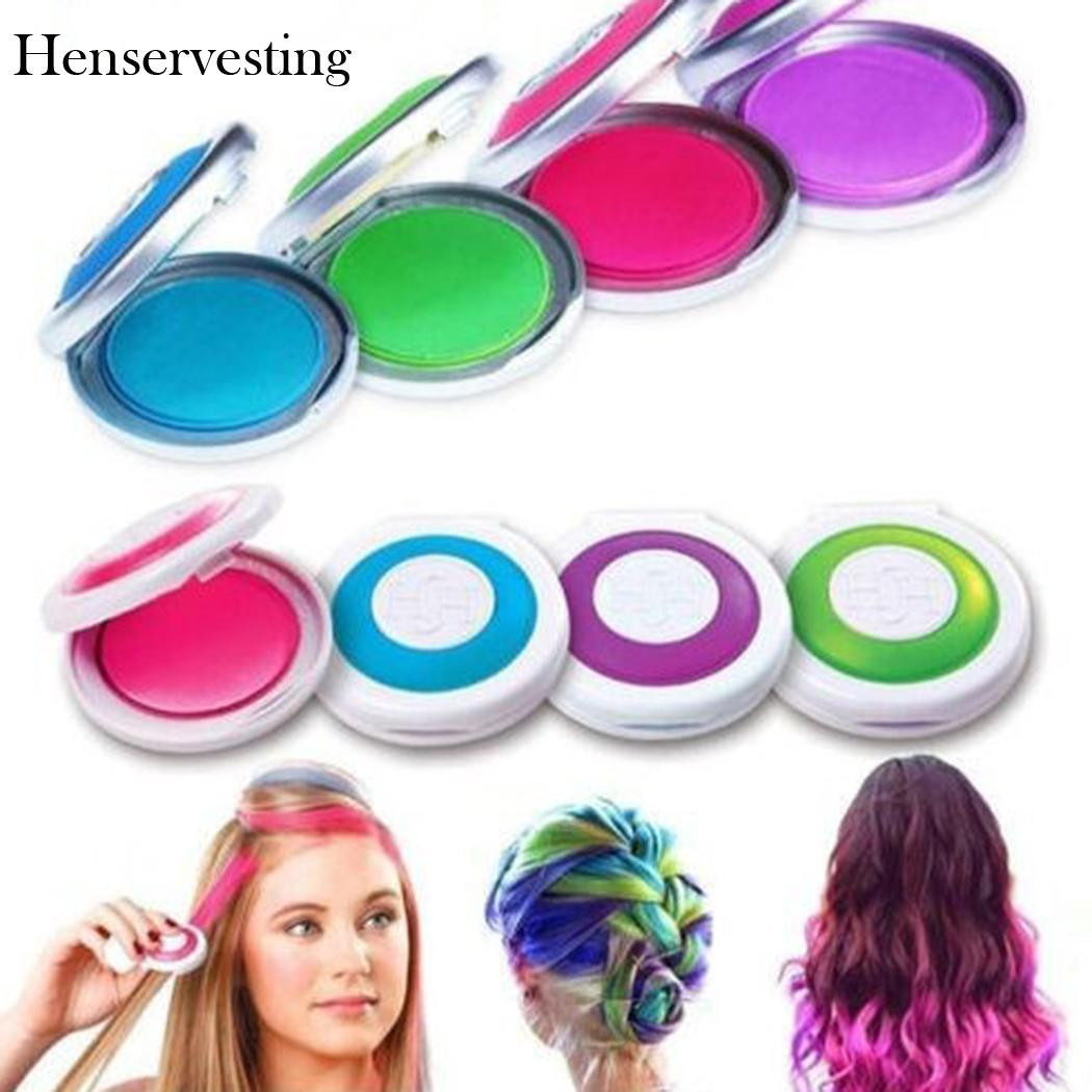 DIY Temporary Hair Dye
 4 Colors DIY Temporary Hair Dye Wash Chalk Powder Soft