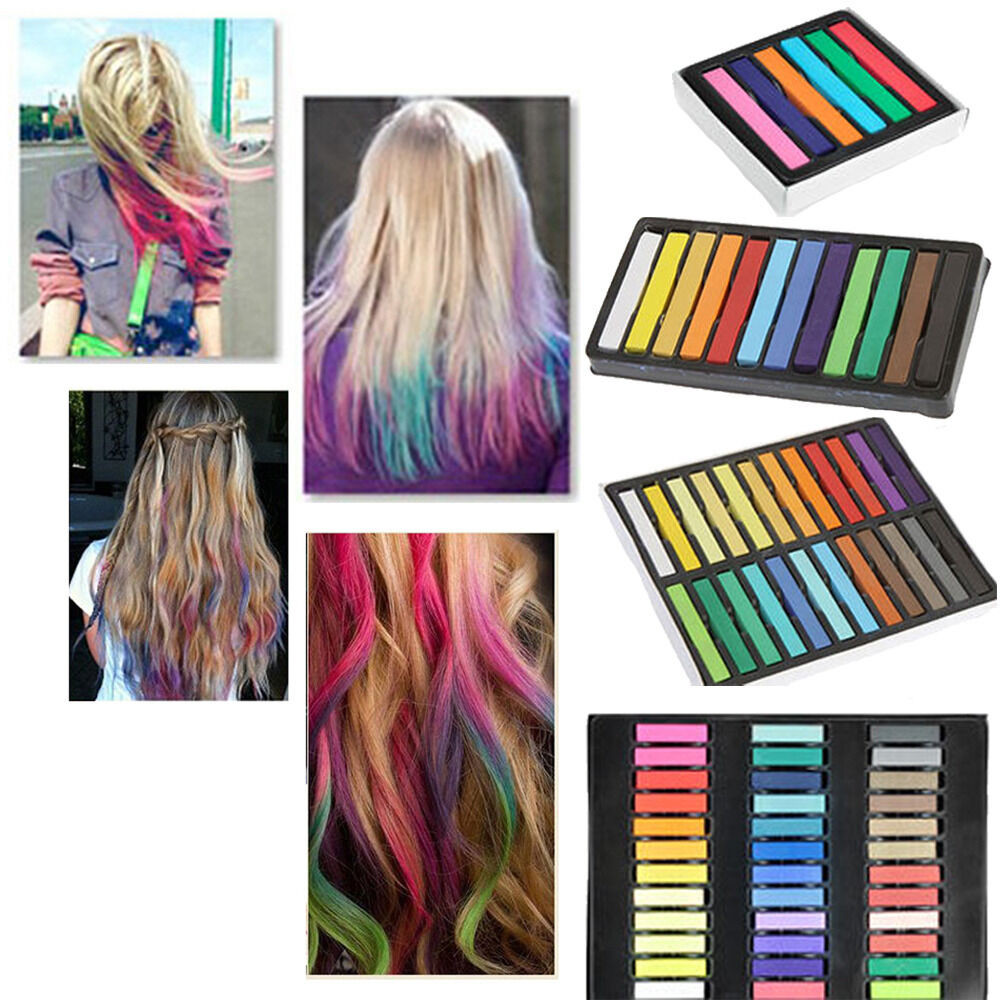 DIY Temporary Hair Dye
 Hair Chalk Dye Temporary Non toxic 6 12 24 36 Colors