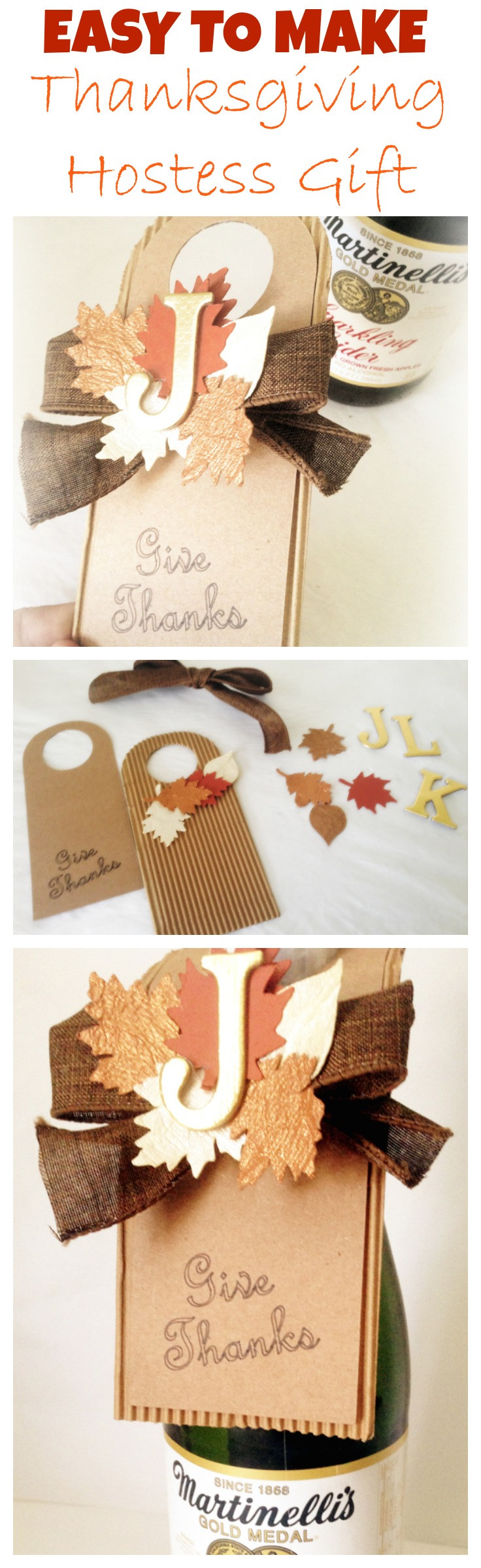 Diy Thanksgiving Gifts
 Quick and Easy Thanksgiving Hostess Gift Idea DIY