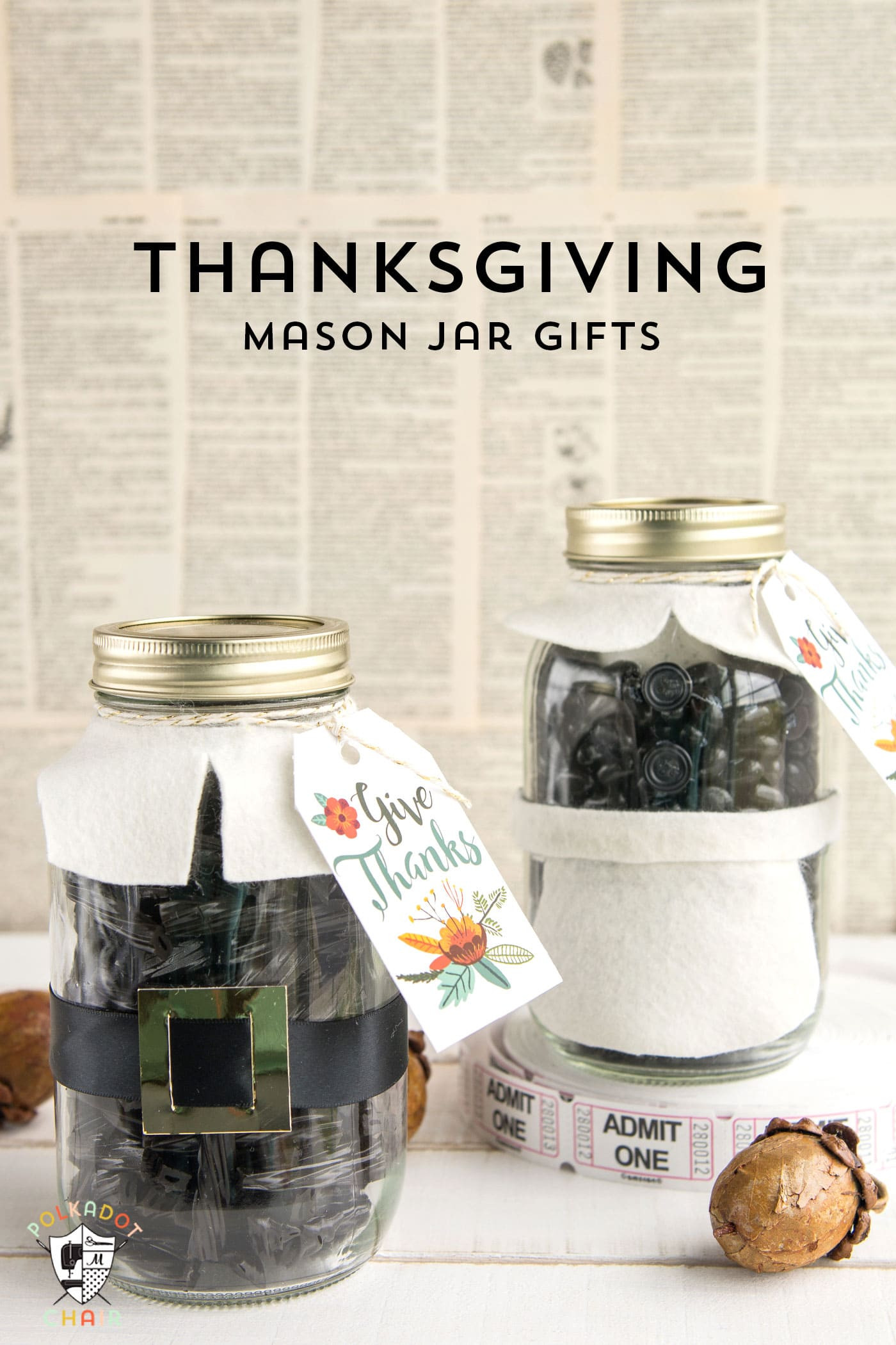 Diy Thanksgiving Gifts
 Thanksgiving Mason Jar Gift Idea The Polka Dot Chair