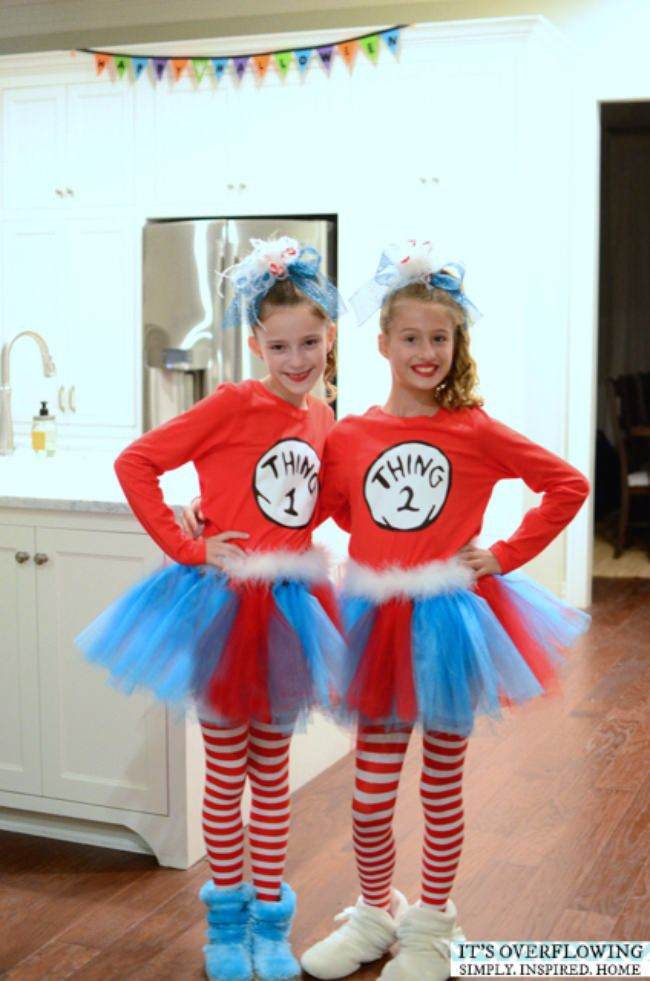 DIY Thing 1 And Thing 2 Costumes
 34 Ways to Celebrate Dr Seuss’s Birthday – Tip Junkie