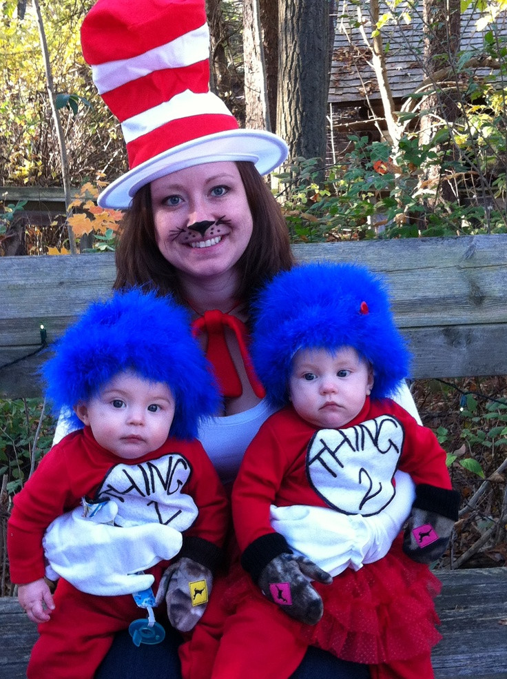 DIY Thing 1 And Thing 2 Costumes
 Homemade thing 1 thing 2 costumes