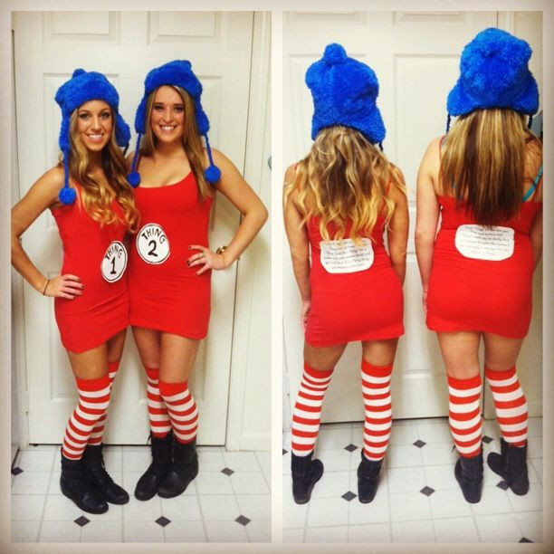 DIY Thing 1 And Thing 2 Costumes
 DIY Thing 1 & Thing 2 costumes with the cat in the hat