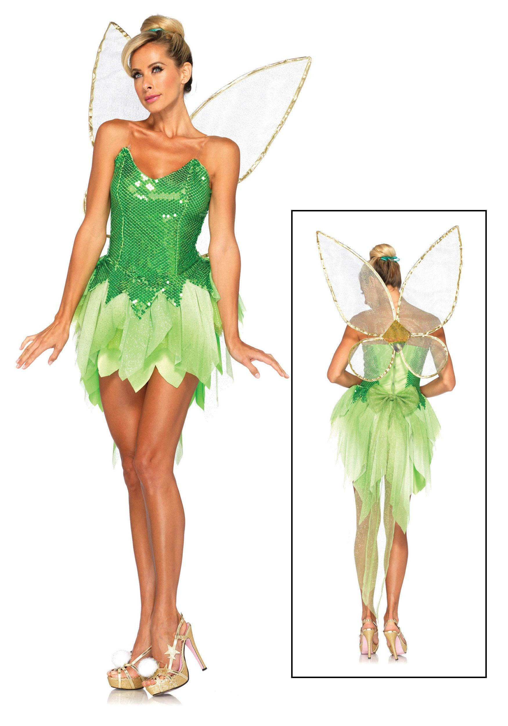 DIY Tinkerbell Costume For Adults
 Womens Disney Pixie Dust Tink Costume