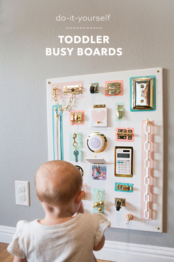 DIY Toddler Busy Board
 How To Make ADORABLE Toddler Busy Boards Without Power Tools