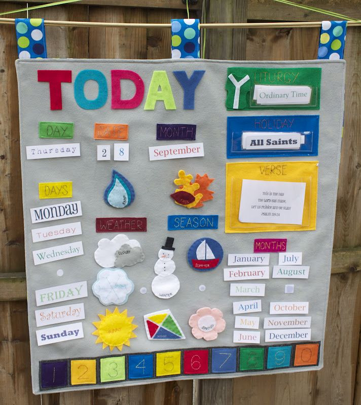 DIY Toddler Calendar
 Handmade by Meg K Our DIY Learning Calendar