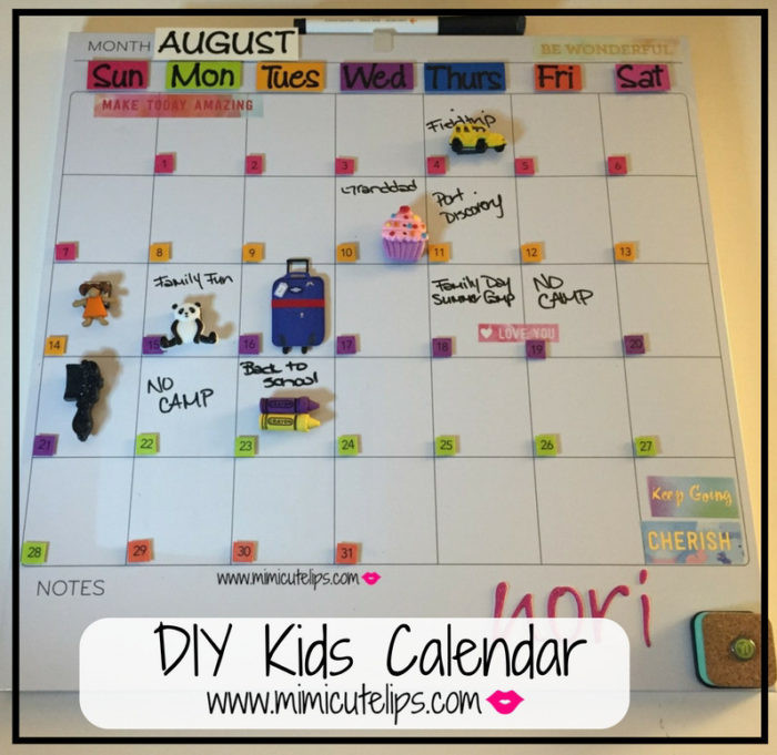 DIY Toddler Calendar
 DIY Kids Calendar LittleCuteLips MimiCuteLips