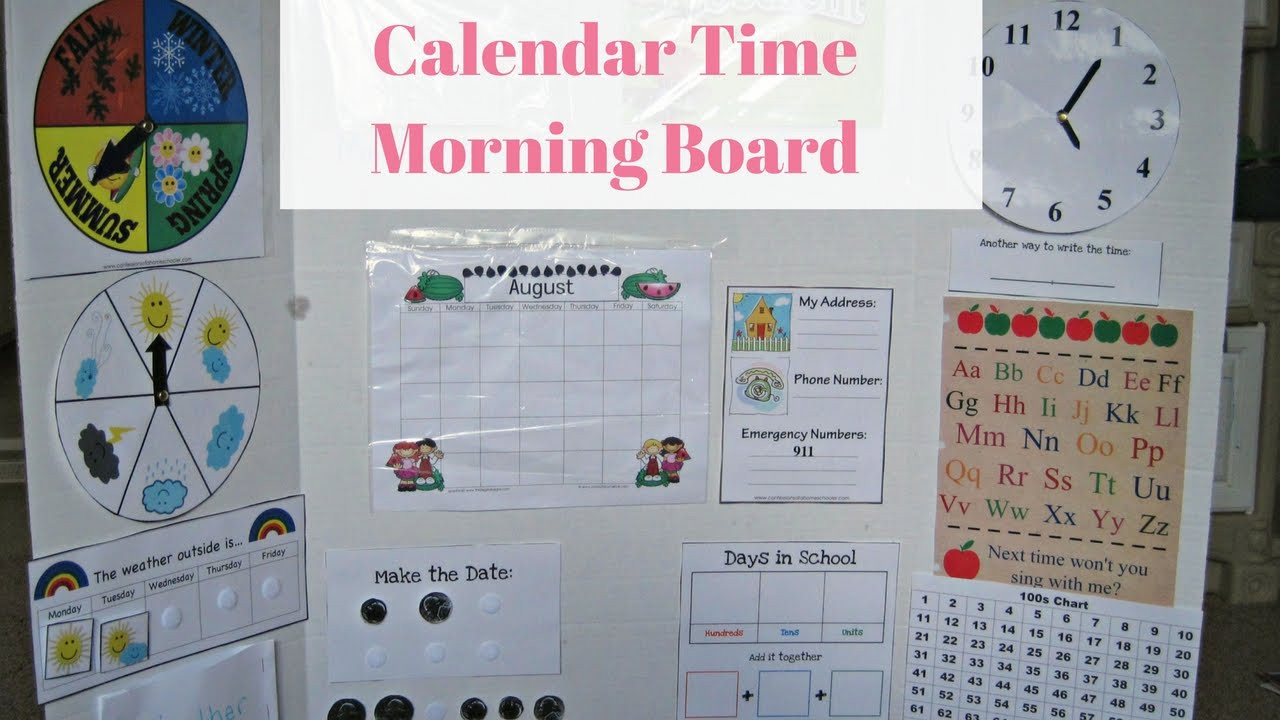 DIY Toddler Calendar
 DIY Calendar Time Morning Board for Preschool and