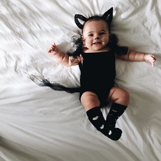 DIY Toddler Cat Costume
 50 Adorable Baby Wearing Halloween Costumes To Make You