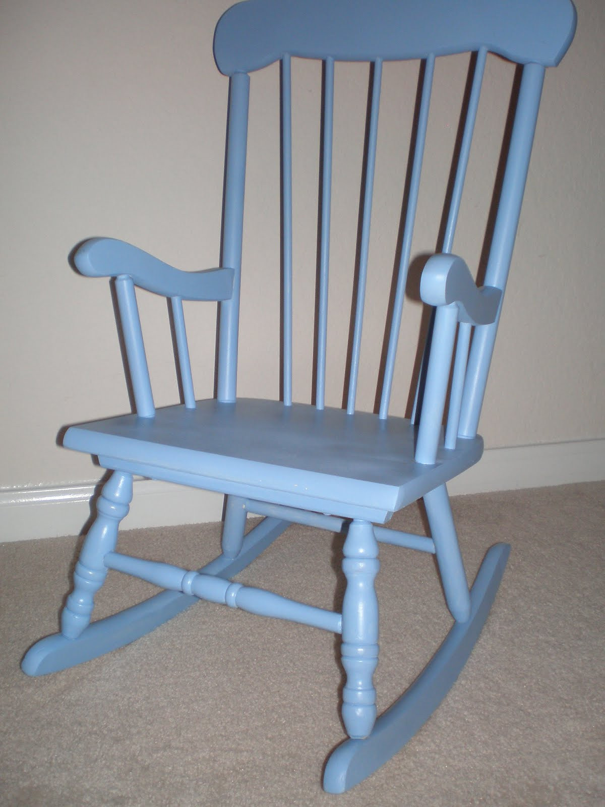 DIY Toddler Chair
 Brown Turquoise DIY Baby Rocking Chair