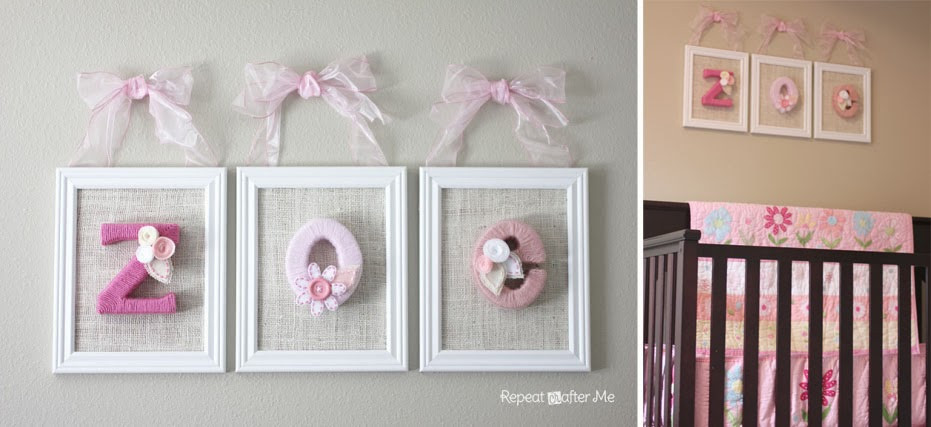 DIY Toddler Girl Room Decor
 Baby Girl Nursery DIY decorating ideas Repeat Crafter Me