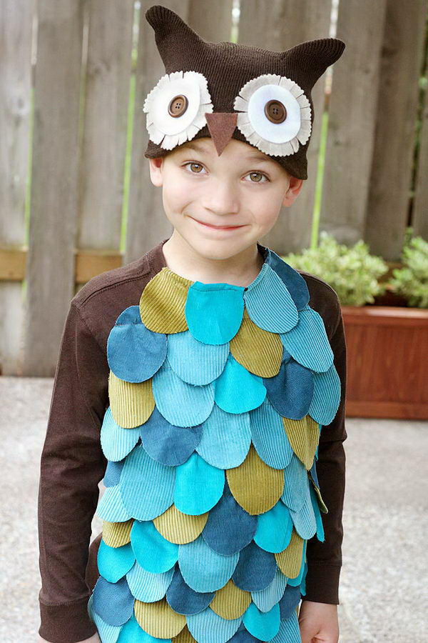 DIY Toddler Owl Costume
 50 Creative Homemade Halloween Costume Ideas for Kids