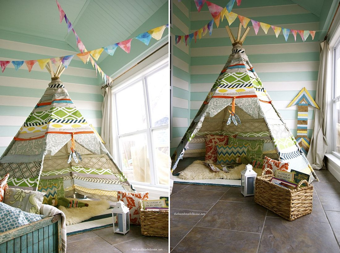 DIY Toddler Teepee
 15 DIY Teepees for Fun Kids Playrooms