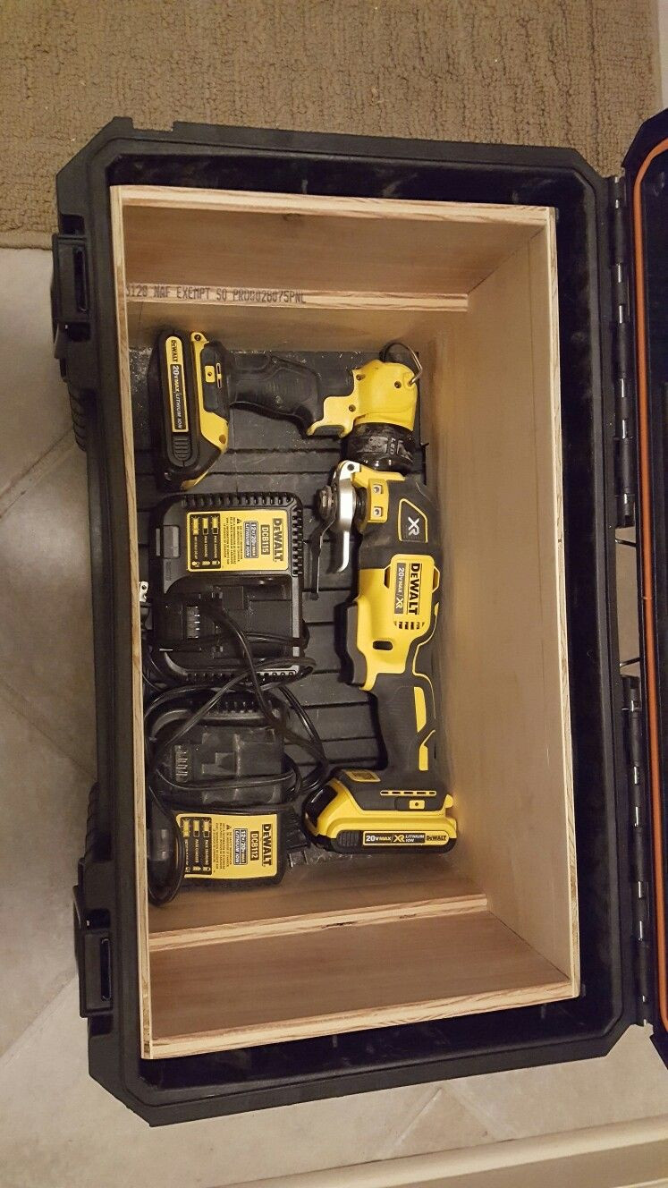 DIY Toolbox Organizer
 Ridgid tool box Diy drill storage organizer