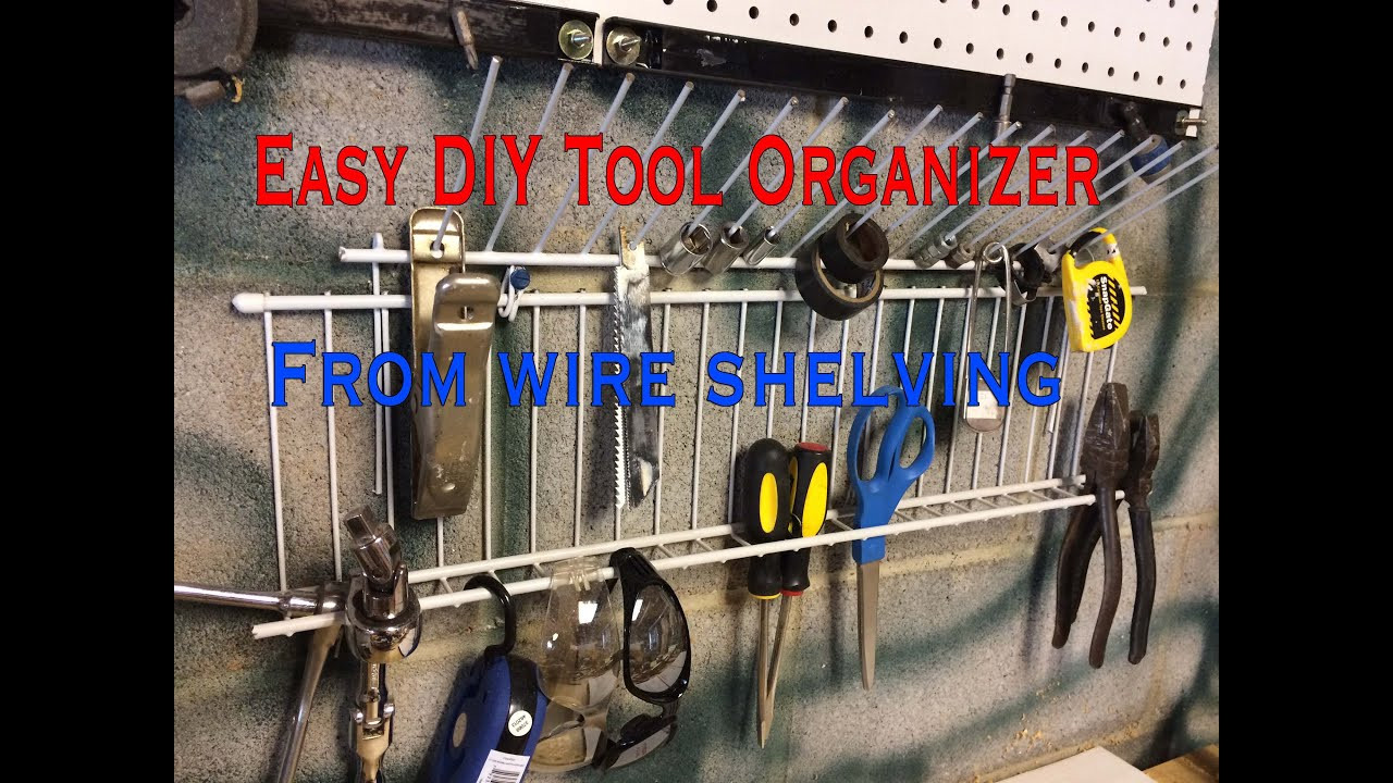DIY Tools Organizer
 DIY Tool Organizer from wire shelving