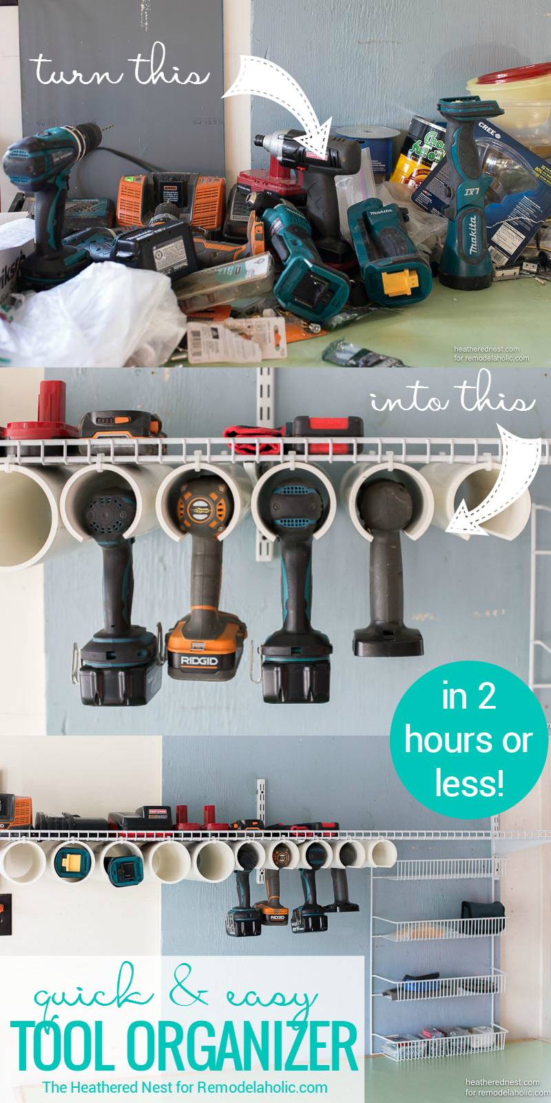 DIY Tools Organizer
 Remodelaholic