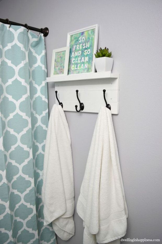 DIY Towel Rack Bathroom
 10 Clever DIY Towel Racks • The Bud Decorator