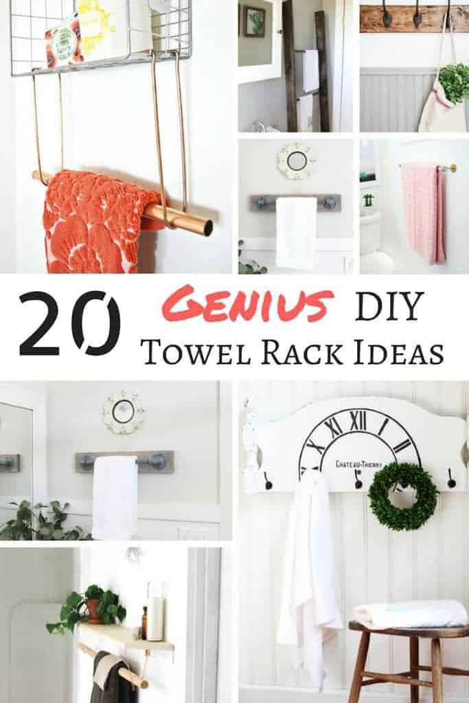 DIY Towel Rack Bathroom
 20 Genius DIY Towel Rack Ideas The Handyman s Daughter