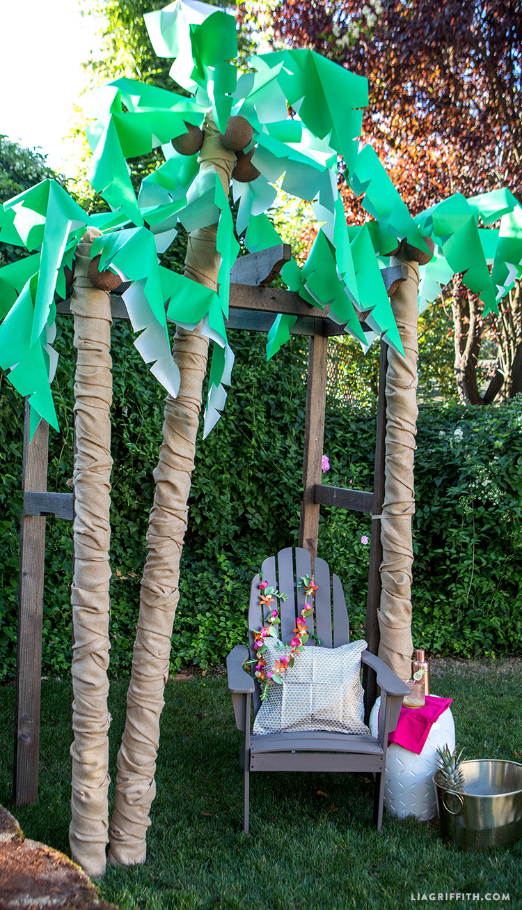 DIY Tree Decorations
 DIY Palm Tree Party Decor Lia Griffith