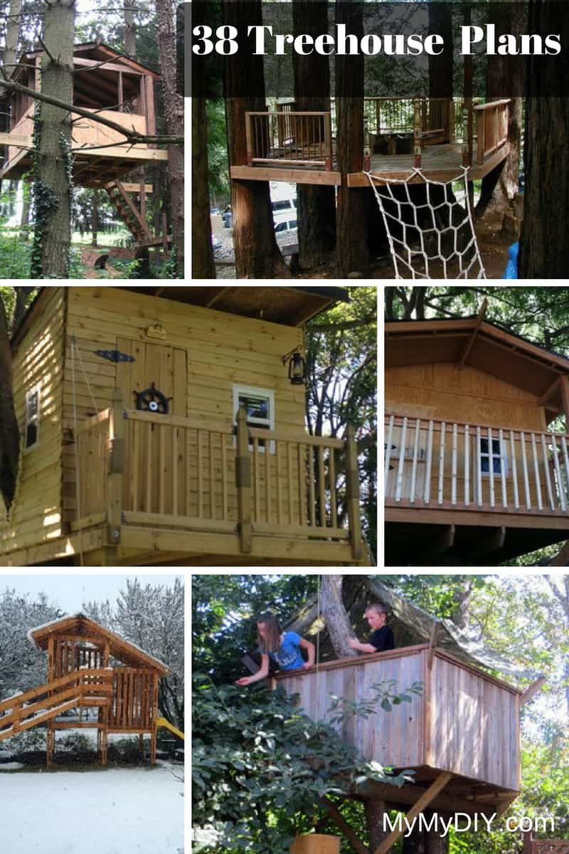 DIY Treehouse Plans
 38 Brilliant DIY Tree House Plans [Free] MyMyDIY