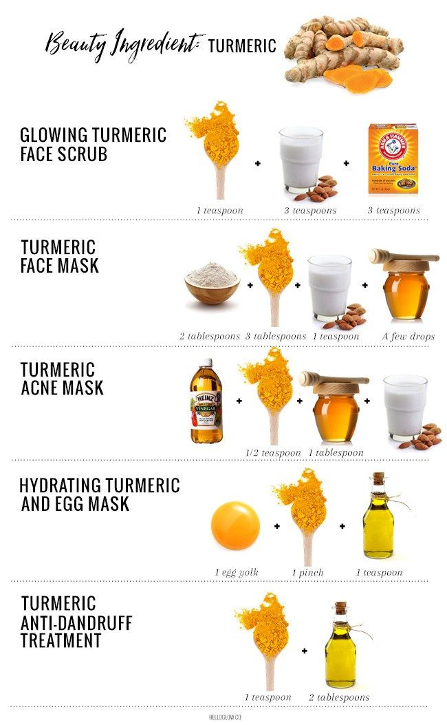 DIY Turmeric Face Mask
 Beauty Ingre nt Turmeric With images