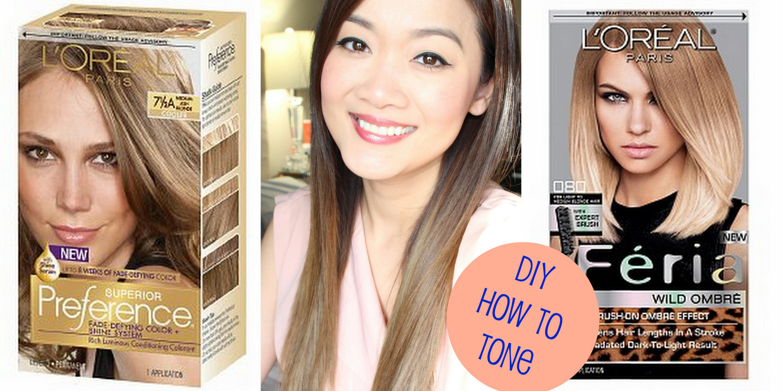 DIY Two Tone Hair
 SimplyModish DIY How to Tone Brassy Hair