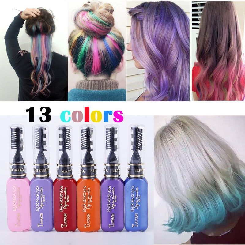 DIY Two Tone Hair
 13 Colors e time Hair Color Hair Dye Temporary Non toxic