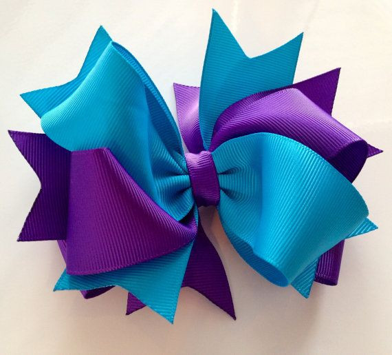 DIY Two Tone Hair
 Nice Example of a Two Tone Stacked Hair Bow