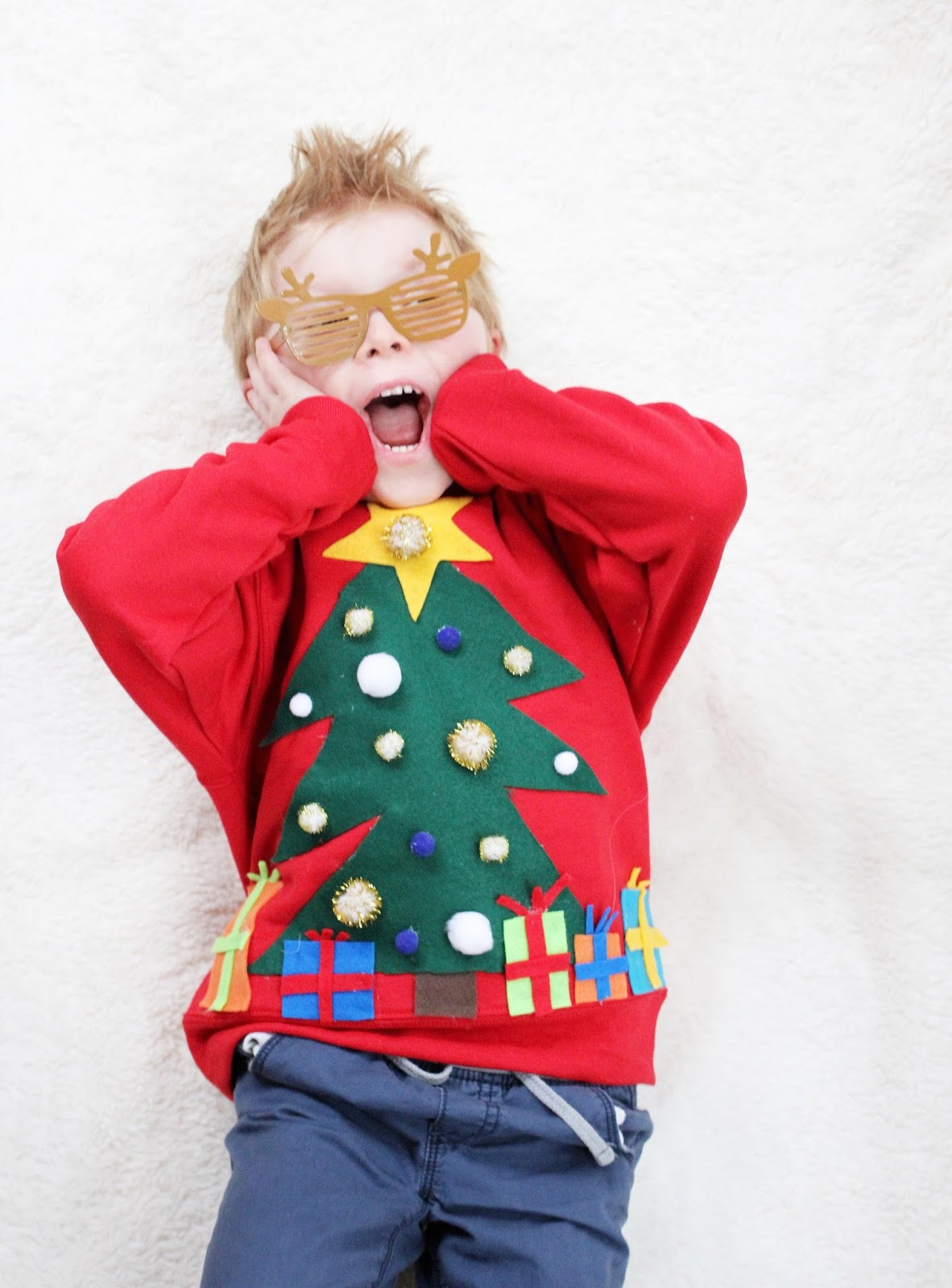 DIY Ugly Sweater For Kids
 DIY Ugly Christmas Sweater For Kids · The Girl in the Red