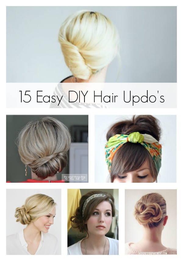DIY Updo Hairstyles
 15 Easy DIY Hair Updo s artzycreations