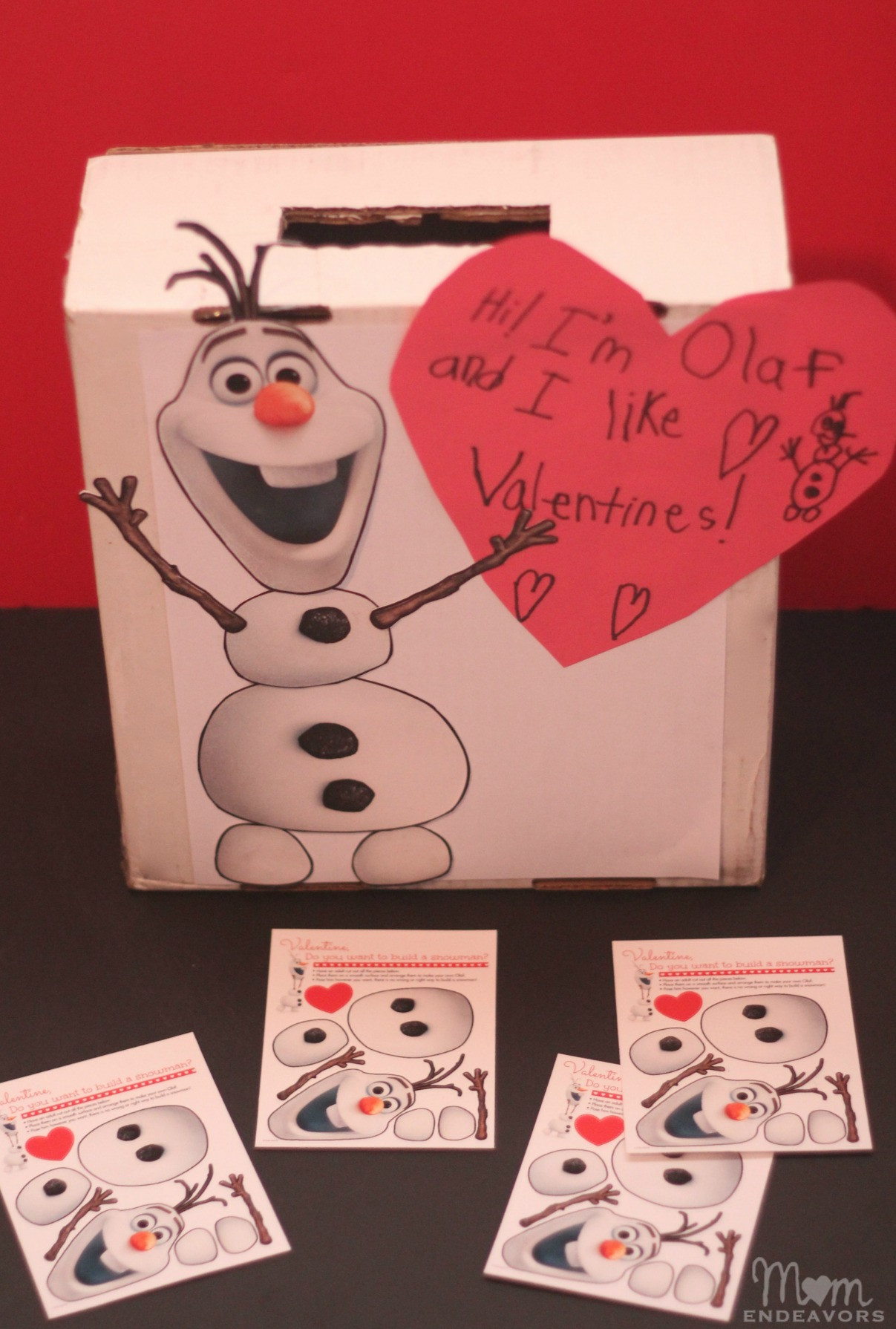 DIY Valentine Box
 Disney’s Frozen Olaf Valentines Mailbox