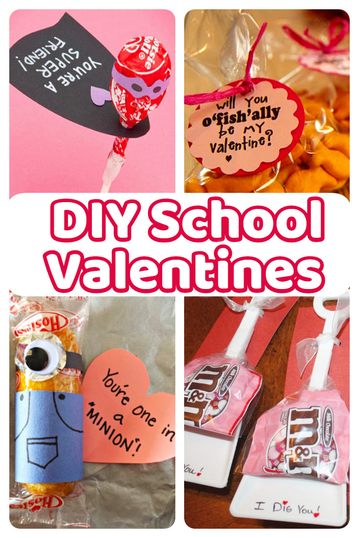 Diy Valentine Gifts For Kids
 DIY School Valentine Cards for Classmates and Teachers