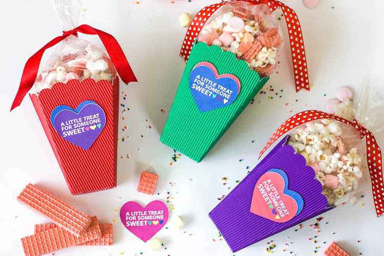 DIY Valentine'S Day Box
 Colorful DIY Valentine Popcorn Boxes and Printable