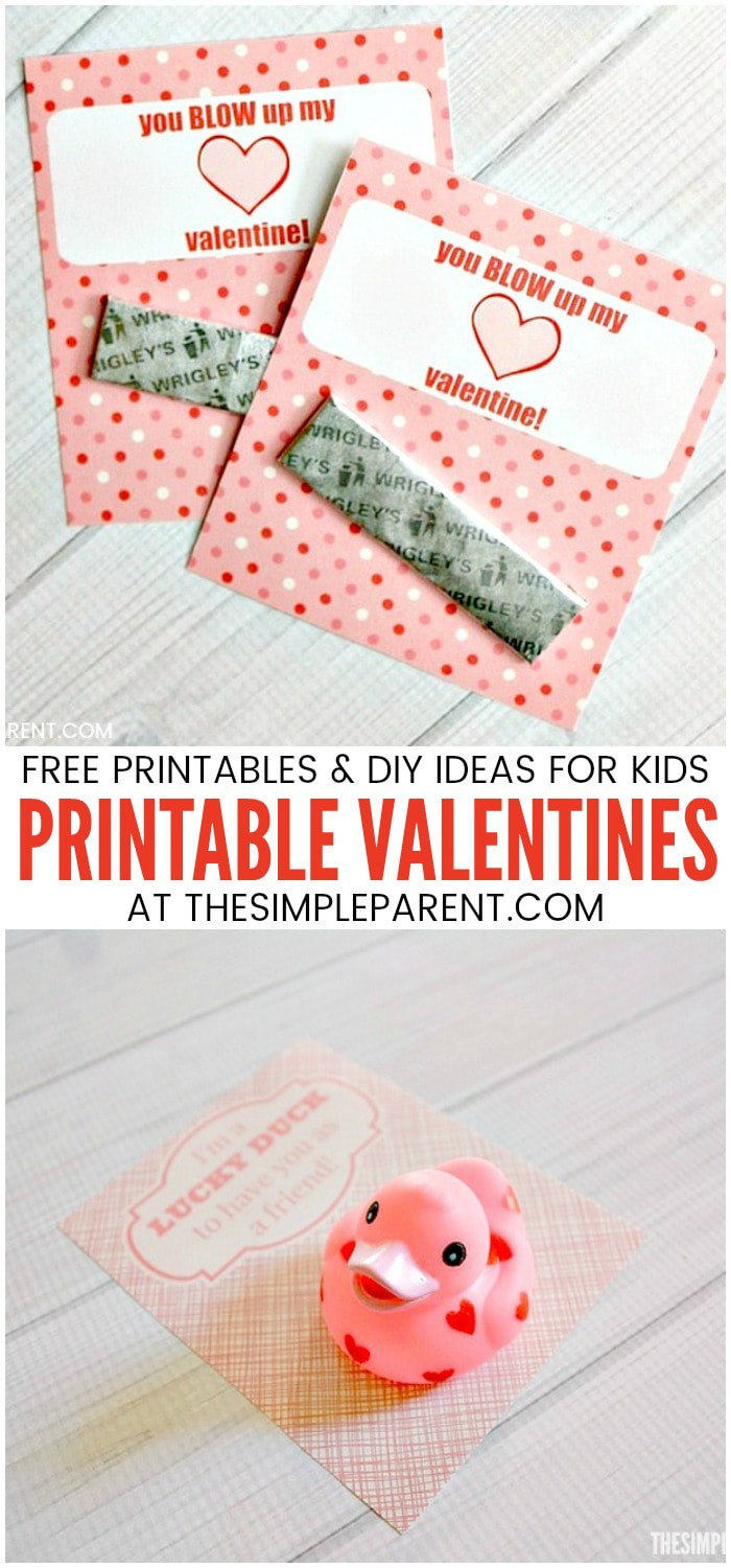 DIY Valentines Day Cards For Kids
 Printable Valentines & DIY Valentine Ideas for Kids • The