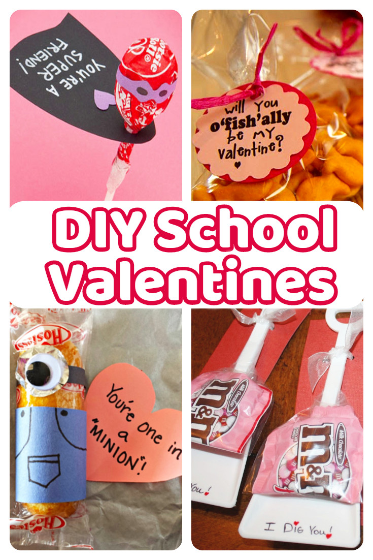 DIY Valentines Gifts For Classmates
 DIY School Valentine Cards for Classmates and Teachers