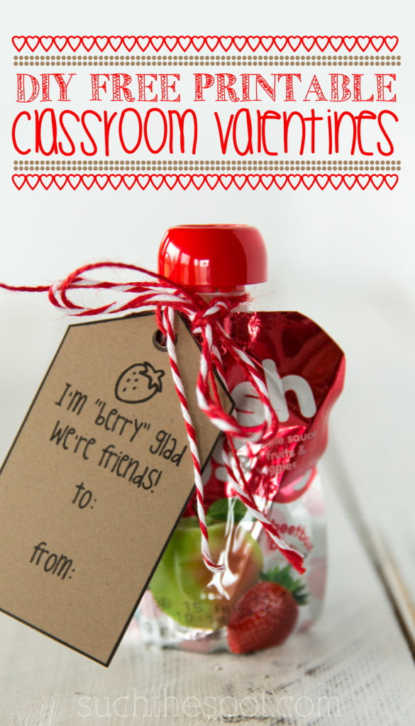 DIY Valentines Gifts For Classmates
 DIY Free Printable "berry" glad classmate Valentines