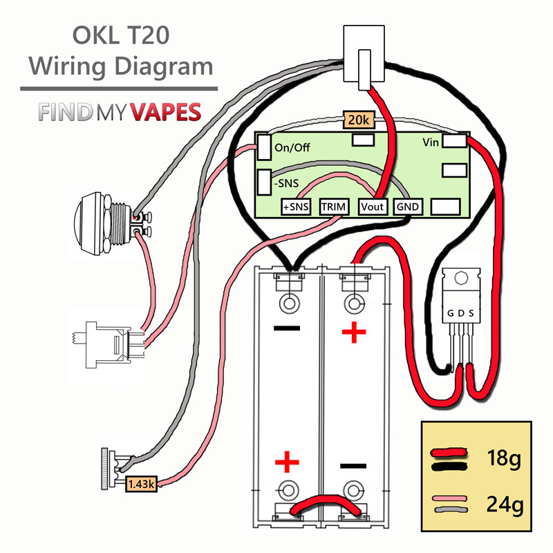 DIY Vape Mods Kits
 DIY OKL T20 Box Mod Kit