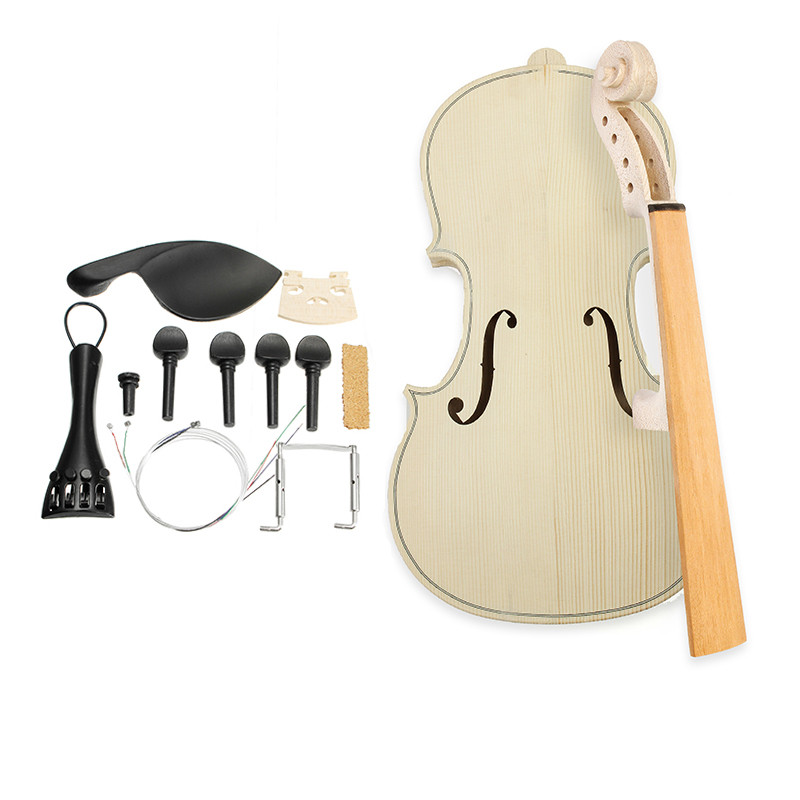 DIY Violin Kit
 DIY Natural Solid Wood Violin Fiddle 4 4 Size Kit Spruce