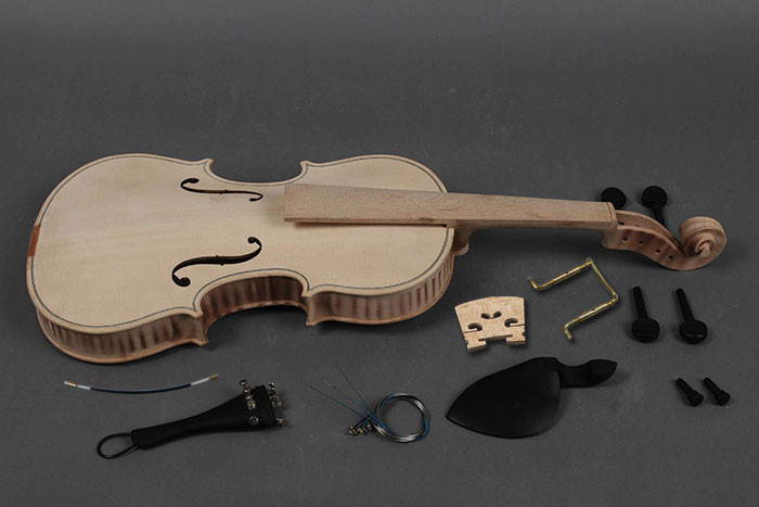 DIY Violin Kit
 Unfinished Violin DIY Kit with Flamed Maple Veneer GK V 12