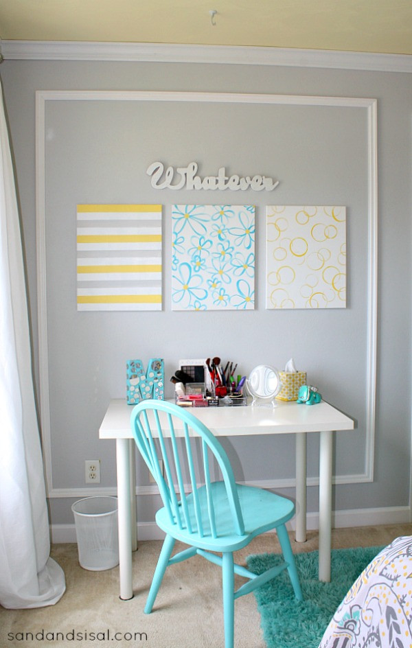 DIY Wall Decor For Teenagers
 Teen Room Makeover Sand and Sisal