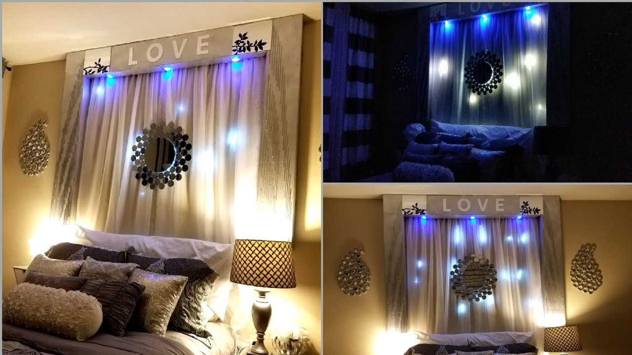 DIY Wall Decor Ideas For Bedroom
 Diy Over the Bed Wall Decor With Lightings Wall
