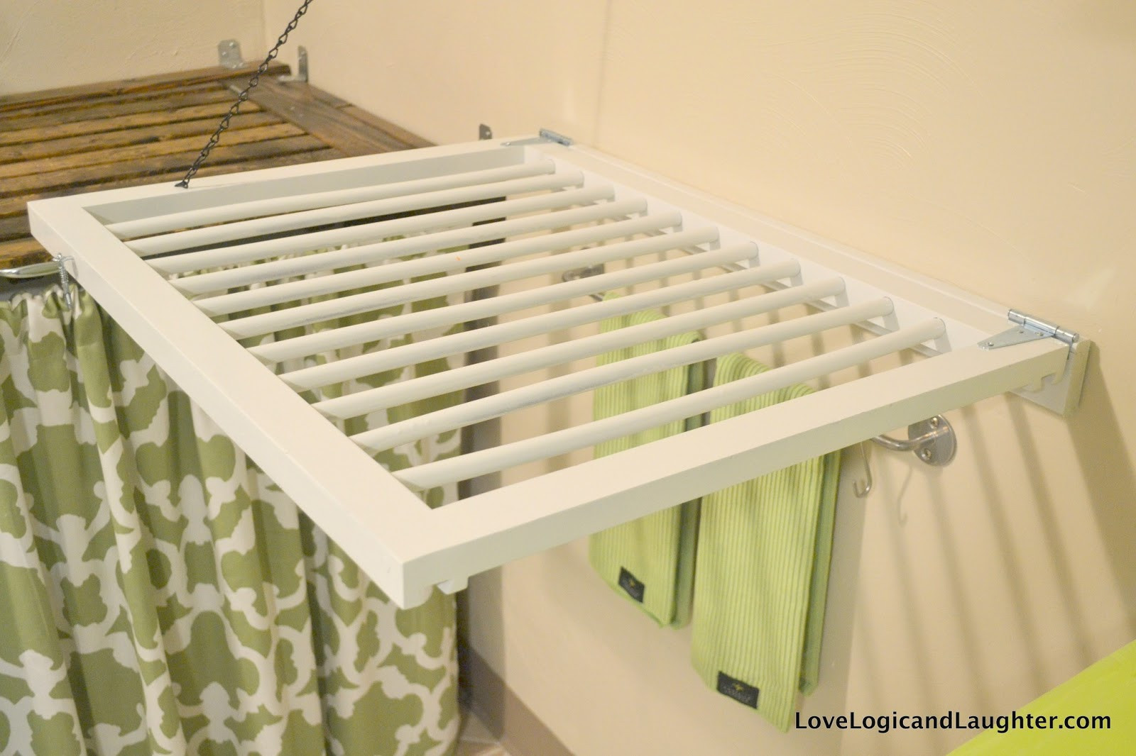 DIY Wall Mounted Laundry Drying Rack
 Diy Wall Folding Drying Rack Logic and Laughter